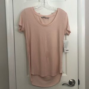 NWT Athleta Revive Tee Pink Ribbed T-Shirt